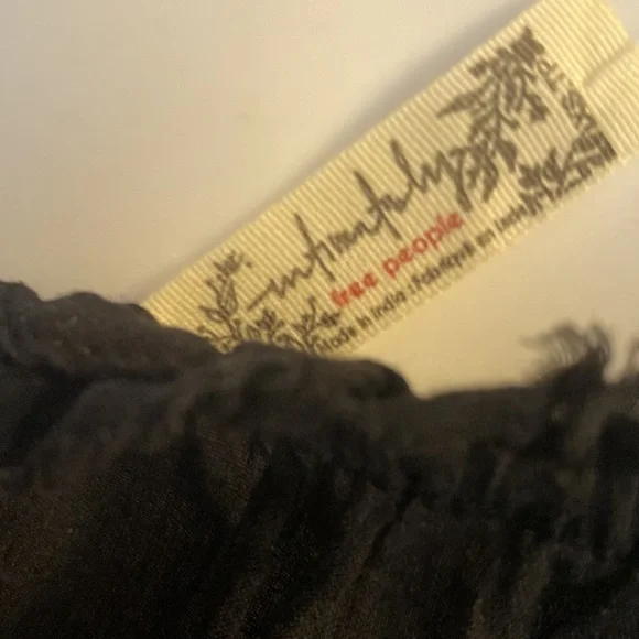 Free People Intimates Bodysuit Black Off Shoulder Long Puff Sleeve Shirt XS NWT - Picture 13 of 14